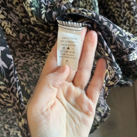 NWT Hayden Tie Neck Peasant Blouse - Picture 3 of 7